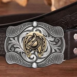 New horse and horseshoe belt buckle